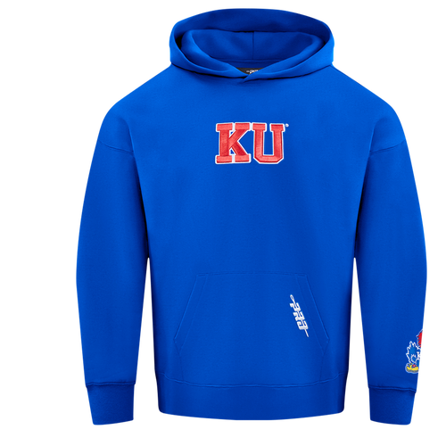 Pro Standard Mens Kansas Jayhawks Univ Of Kansas Wingspan Drop Shoulder Hoodie - - Royal Blue
