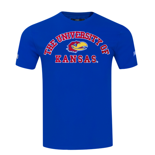 Pro Standard Mens Kansas Jayhawks University Of Kansas Classic Stacked Logo Tee - - Royal Blue
