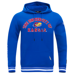 Men's - Pro Standard University Of Kansas Classic Stacked Logo Hoodie - Royal Blue