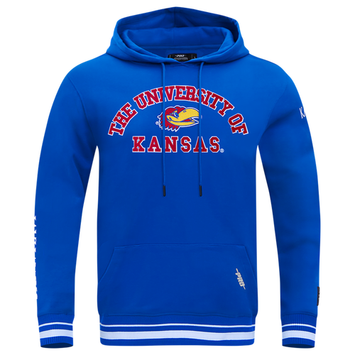 Pro Standard Mens Kansas Jayhawks University Of Kansas Classic Stacked Logo Hoodie - - Royal Blue