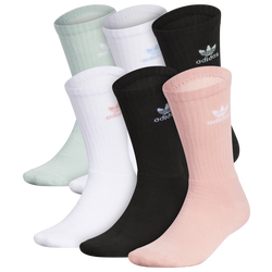 Unisex - adidas Originals Pastel 6 Pack Crew Socks - Black/Green/Pink
