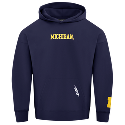 Men's - Pro Standard Univ Of Michigan Wingspan Drop Shoulder Hoodie - Midnight Navy