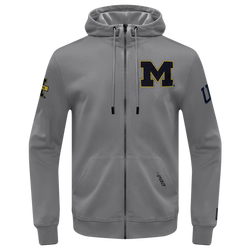 Men's - Pro Standard University Of Michigan Classic FZ Hoodie - Gray