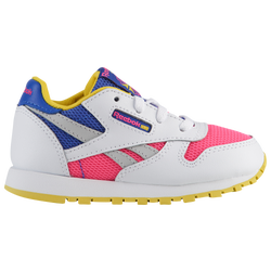 Boys' Toddler - Reebok Classic Leather - White/Electric Flash/Acid Pink