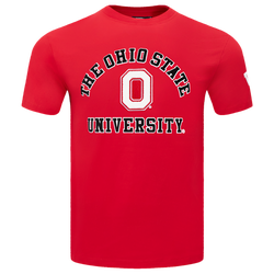 Men's - Pro Standard Ohio State Univ Classic Stacked Logo Tee - Red