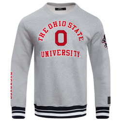 Men's - Pro Standard Ohio State University Classic Stacked Crewneck - Heather Gray/Black