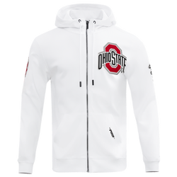Men's - Pro Standard Ohio State University Classic FZ Hoodie - White