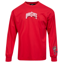 Men's - Pro Standard Ohio State Uni Wingspan Drop Shoulder LS Tee - Red