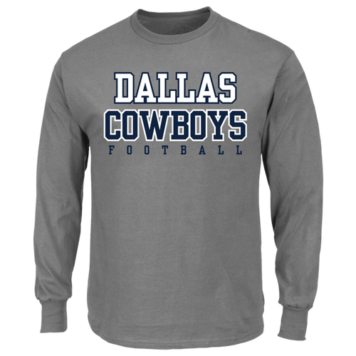 

Majestic Mens Dallas Cowboys Majestic Cowboys Big & Tall Practice Long Sleeve T-Shirt - Mens Heathered Gray/Heathered Gray Size XLT
