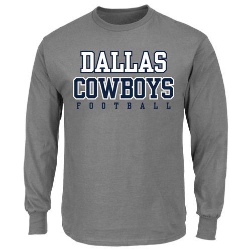 

Majestic Mens Dallas Cowboys Majestic Cowboys Big & Tall Practice Long Sleeve T-Shirt - Mens Heathered Gray/Heathered Gray Size 4XB