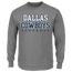 Majestic Cowboys Big & Tall Practice Long Sleeve T-Shirt - Men's Heathered Gray/Heathered Gray