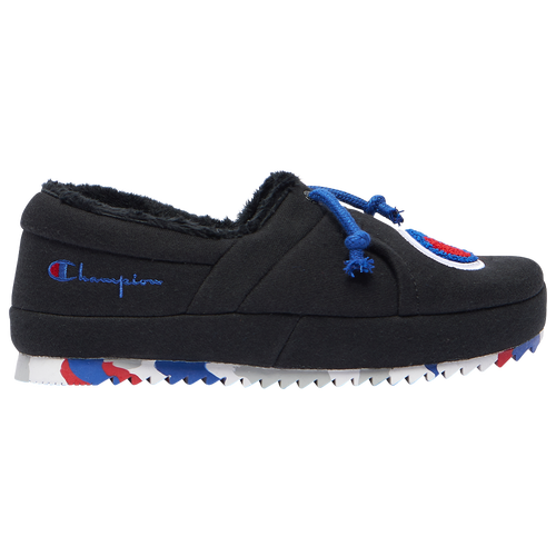 

Champion Boys Champion University Slippers - Boys' Grade School Shoes Black/Red/Blue Size 5.0