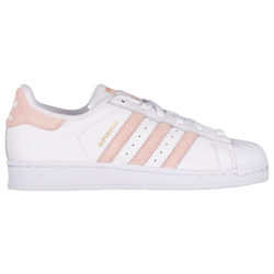 Girls' Grade School - adidas Originals Superstar - White/Vapour Pink/Gold Metallic