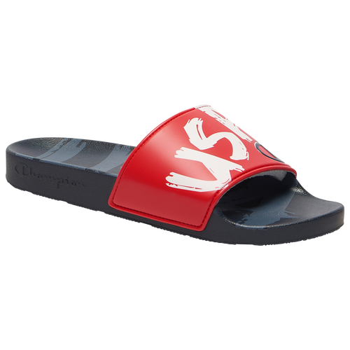 

Champion Mens Champion IPO Slide - Mens Shoes Navy/Red/White Size 10.0