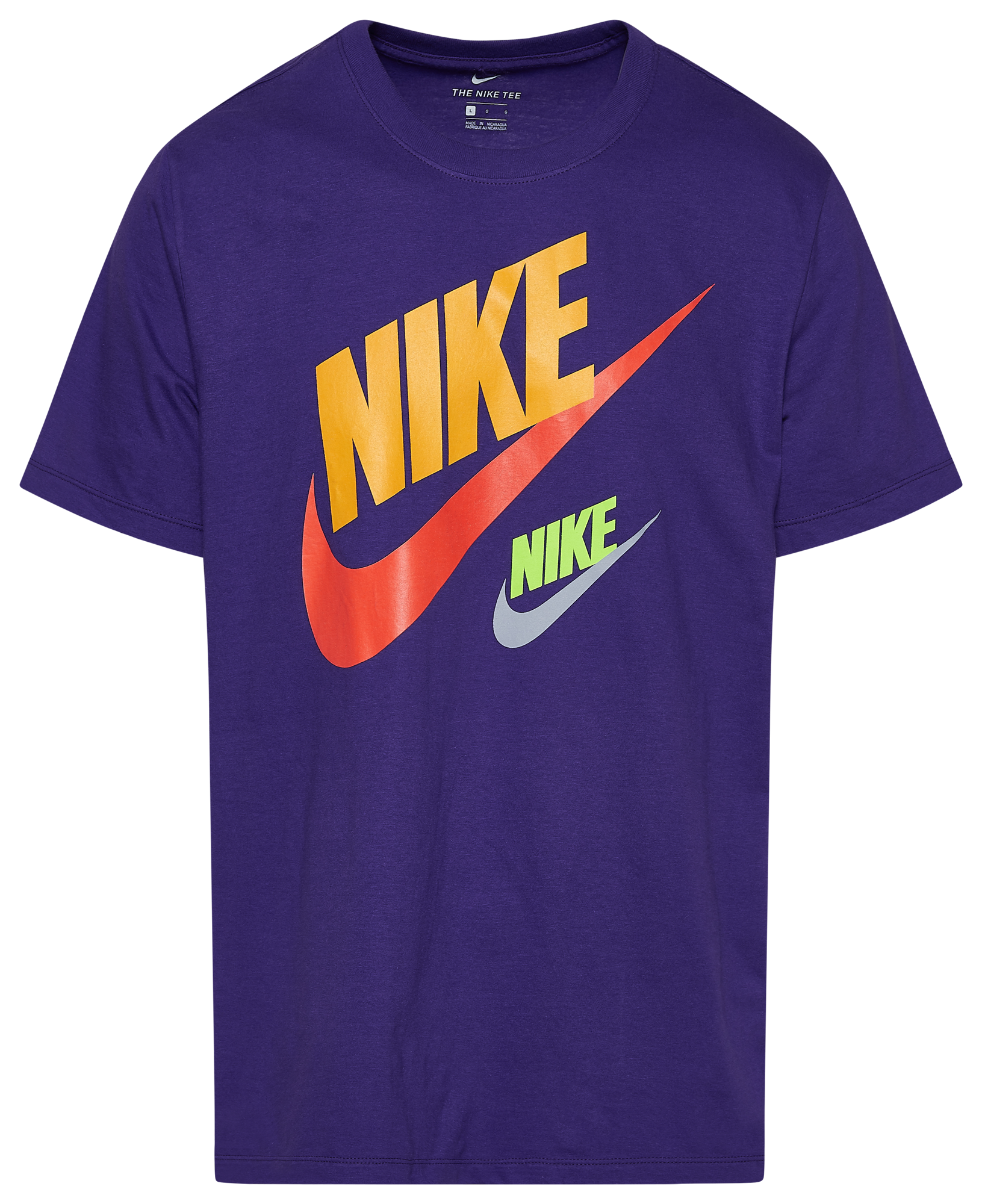 black and purple nike shirt