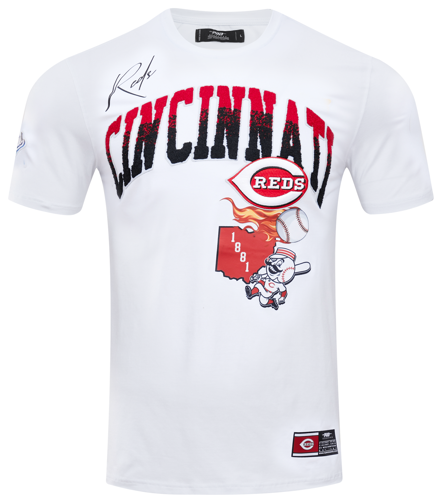 Pro Standard Red Cincinnati Reds Taping T-Shirt