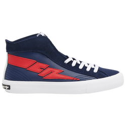 Men's - Creative Recreation Zeus Hi Leather - Navy/Red
