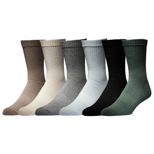 

Men's LCKR LCKR 6 Pack Basic Crew Socks - Men's Multi Size M