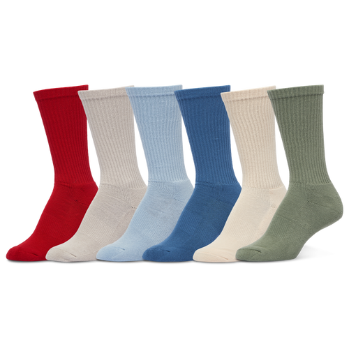 Lckr Youth   6 Pack Basic Crew Socks In Multi