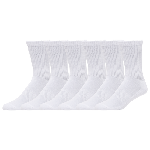 MENS - LCKR 6-Pack Athletic Half Cushion Crew Socks - White