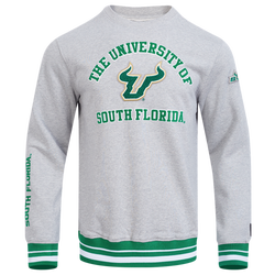 Men's - Pro Standard Univ Of South Florida Classic Stacked Crewneck - Green/Heather Grey