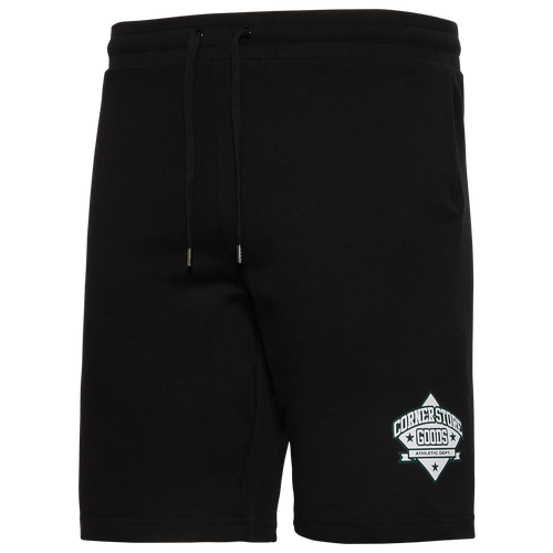 

Corner Store Goods Mens Corner Store Goods Athletic Dept Fleece Shorts - Mens Black/Green Size S