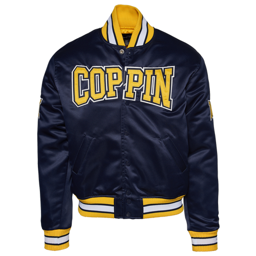 

Campus Remix Mens Campus Remix Coppin State University Satin Jacket - Mens Navy/Yellow Size S