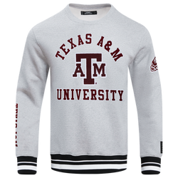 Men's - Pro Standard Texas A&M University Classic Stacked Crewneck - Heather Gray/Black