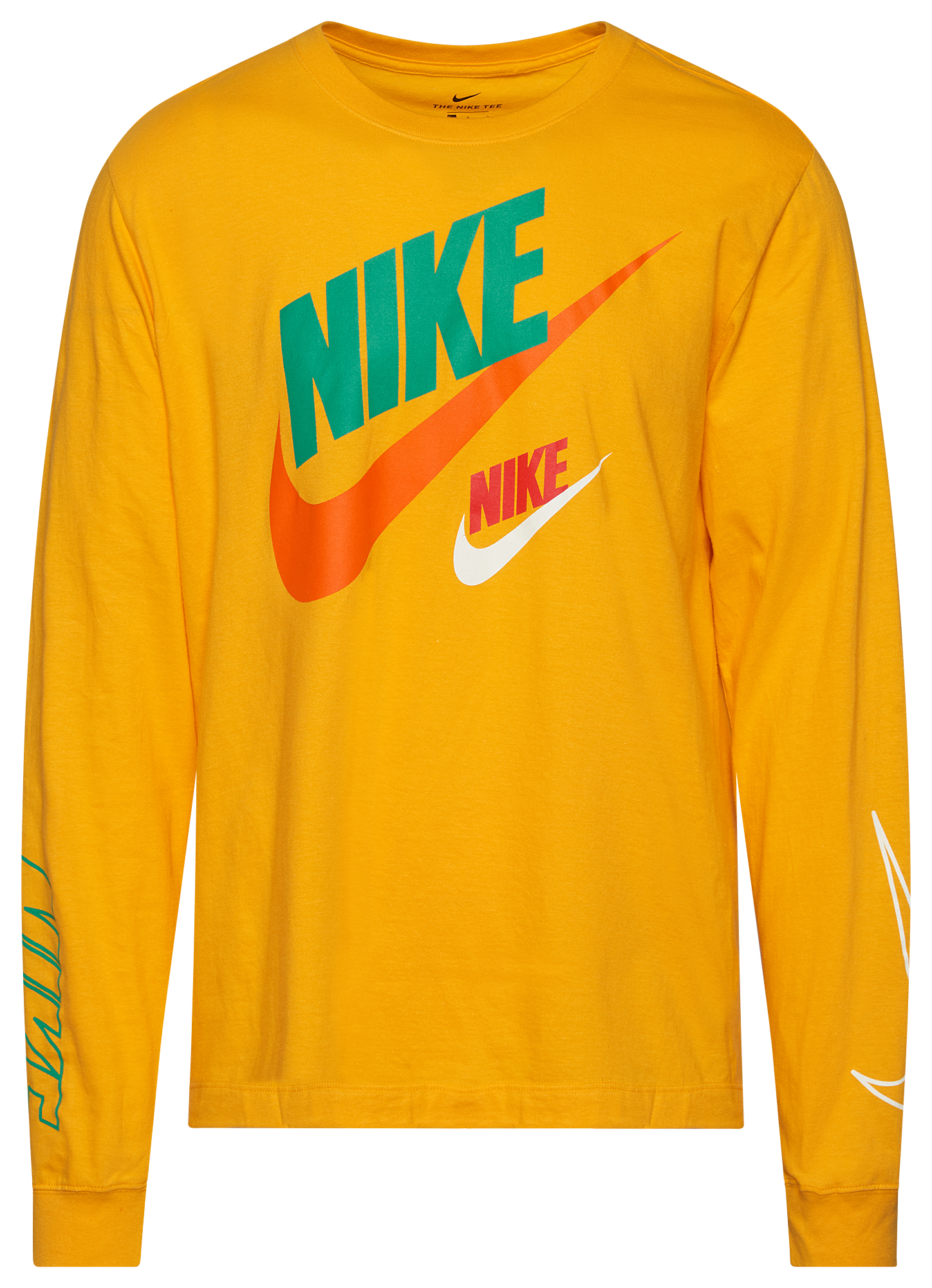long sleeve orange nike shirt