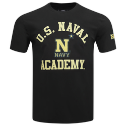 Men's - Pro Standard United States Naval Academy Classic Stacked Tee - Black