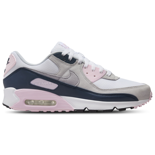 

Nike Mens Nike Air Max 90 - Mens Running Shoes White/Wolf Grey/Pink Foam Size 10.5