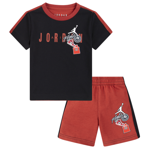 Shop Jordan Boys   Aj Patch Ft Shorts In Red/black