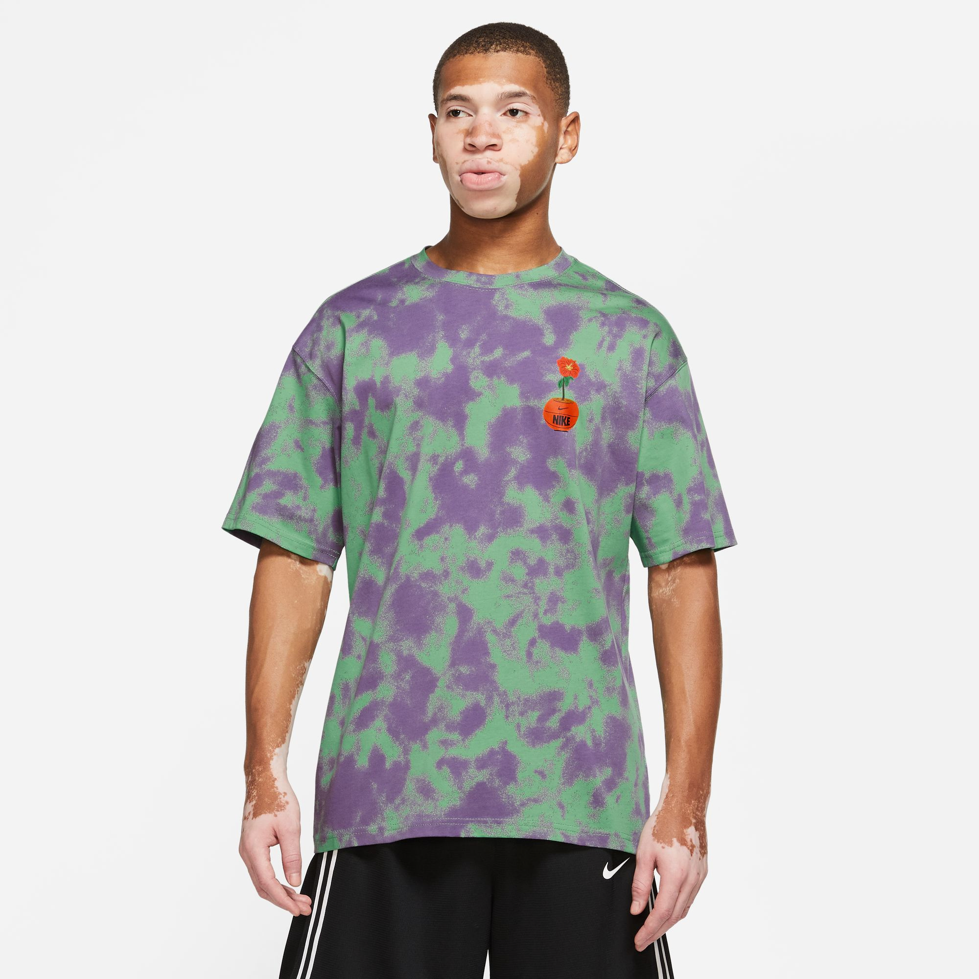 Purple tie store dye nike shirt