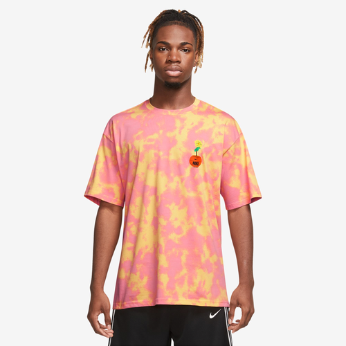

Nike Mens Nike Just Do It All Over Print T-Shirt - Mens Gold/Pink Size S