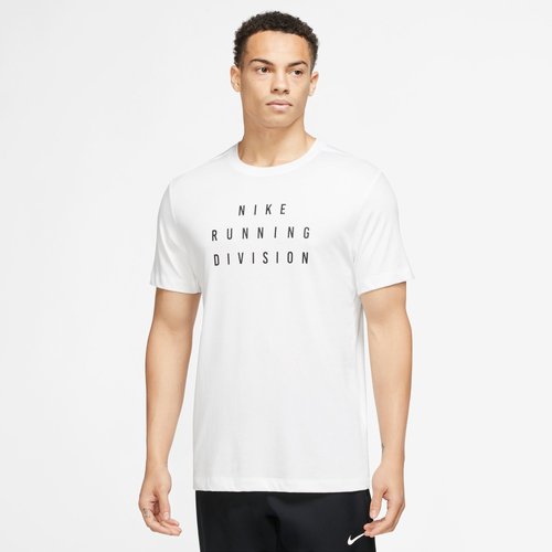 

Nike Mens Nike Dri-FIT Run Divison T-Shirt - Mens White/Black Size L