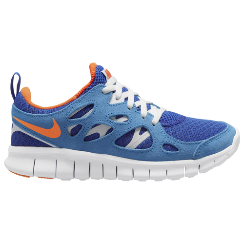 BOYS - Nike Free Run 2 - Safety Orange/Laser Blue Royal