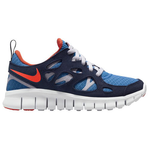 

Nike Boys Nike Free Run 2 - Boys' Grade School Running Shoes Light Photo Blue/Orange/Midnight Navy Size 07.0