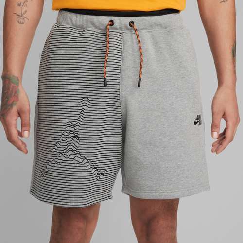 

Jordan Mens Jordan Jumpman Fleece Short - Mens Carbon Heather/Black Size L