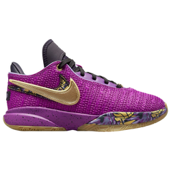 Boys' Grade School - Nike LeBron XX SE - Vivid Purple/Metallic Gold/Black