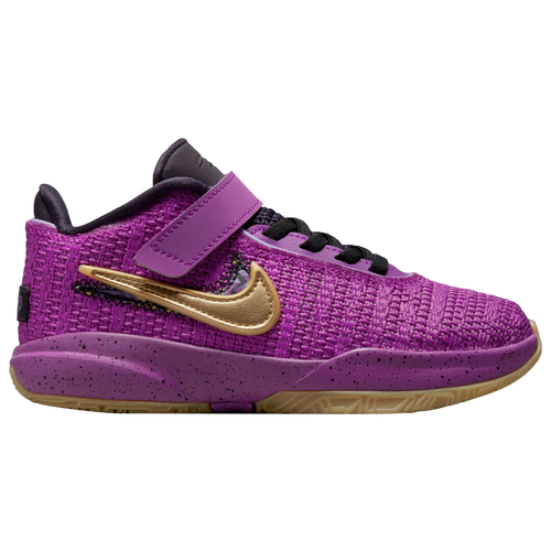 

Nike Boys Nike LeBron XX SE - Boys' Preschool Basketball Shoes Black/Metallic Gold/Vivid Purple Size 11.0