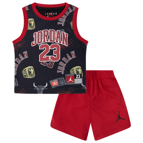 

Boys Jordan Jordan 23 Printed Jersey Set - Boys' Toddler White/Black Size 3T