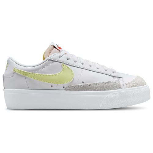 WOMENS - Nike Blazer Low Platform - White/Team Orange Life Lime