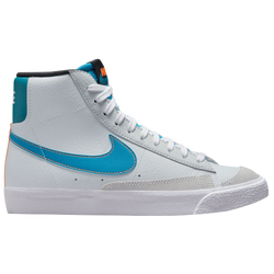 Boys' Grade School - Nike Blazer Mid '77 - White/Blue/White