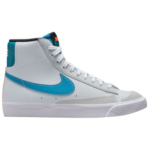 

Boys Nike Nike Blazer Mid '77 - Boys' Grade School Shoe White/White/Blue Size 06.5