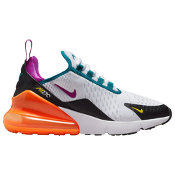 Boys' Grade School - Nike Air Max 270 - White/Purple