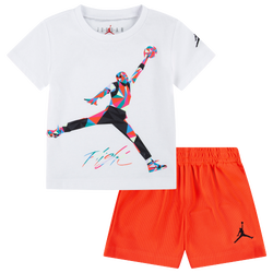 Boys' Toddler - Jordan Jumpman Heirloom Shorts Set - White/Infrared