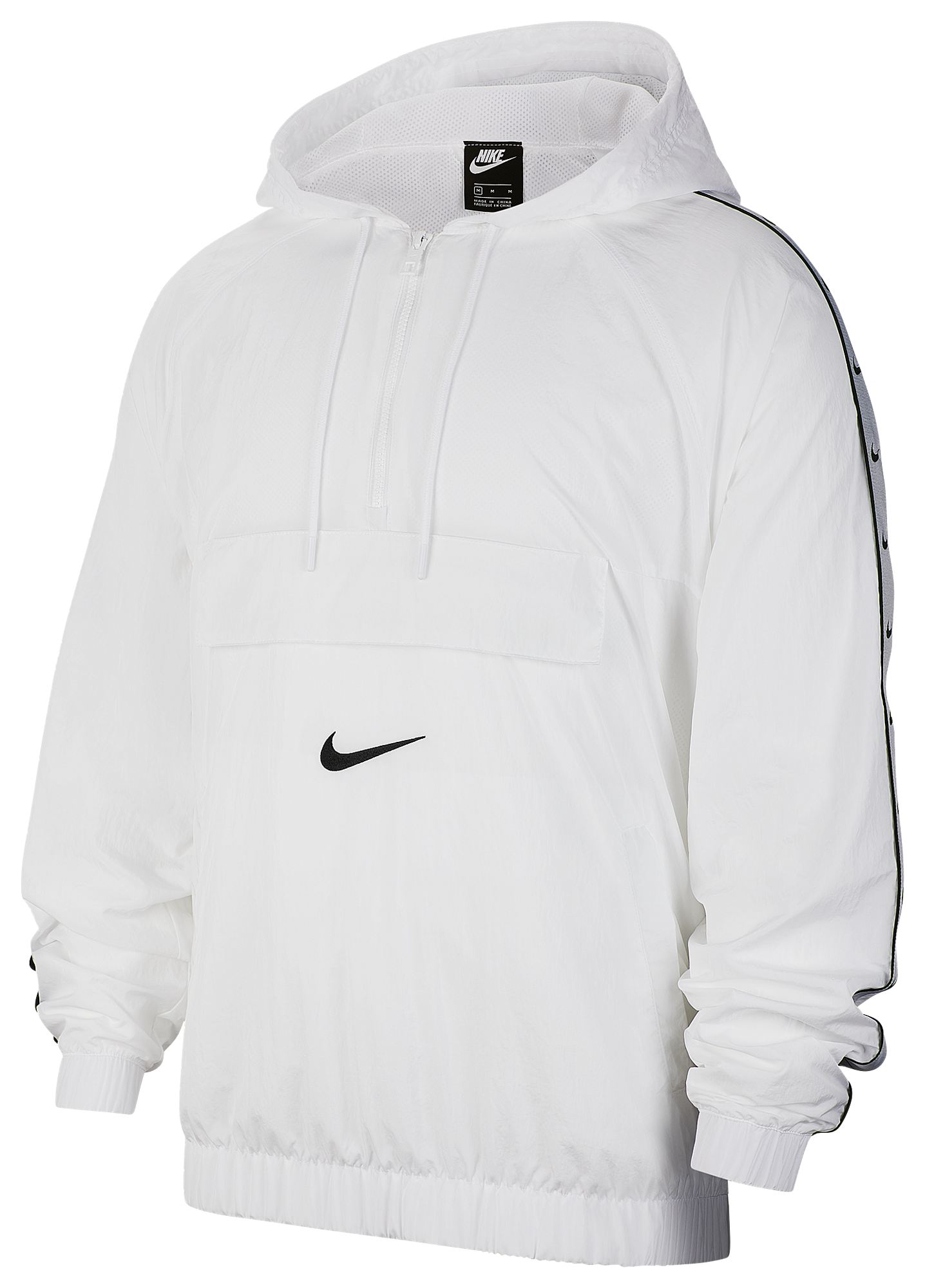 white nike pullover jacket