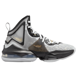 Boys' Grade School - Nike LeBron XIX SE - White/Metallic Gold/Black