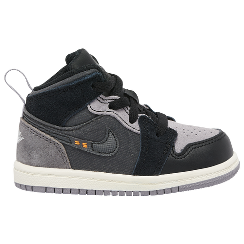 

Boys Jordan Jordan AJ 1 Mid SE Craft - Boys' Toddler Running Shoe Black/Cement Grey/Light Graphite Size 04.0