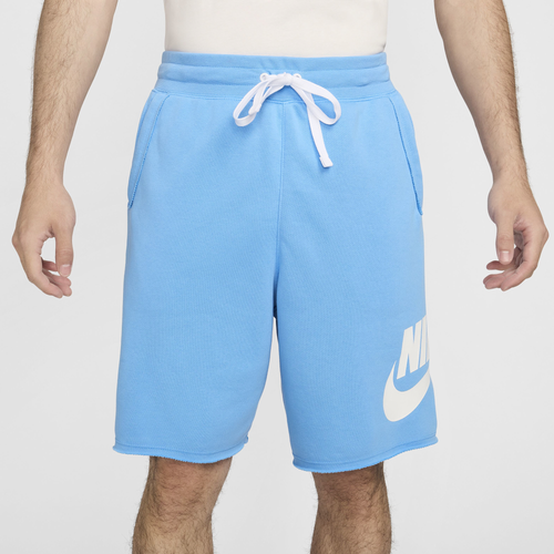 

Nike Mens Nike Club Alumni Shorts - Mens White/University Blue/White Size MT